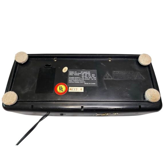 LXI Series AM FM Clock Radio With Cassette Player Boombox Alarm Clock Black - Picture 11 of 16